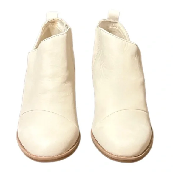 Toms Cream Leather Wedge Shoes - Picture 7 of 10